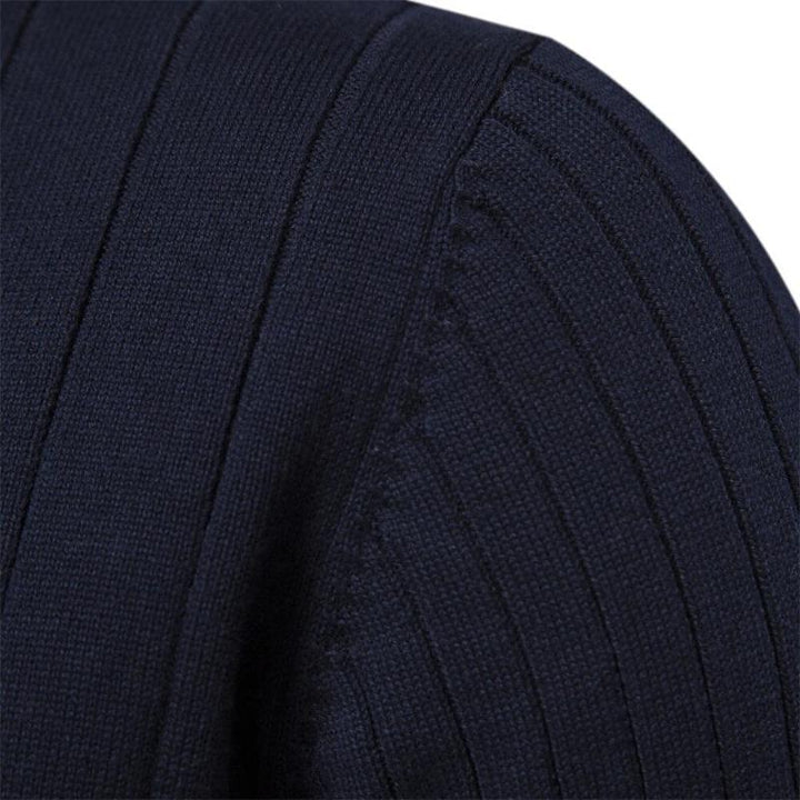 Jesse | Ribbed Quarter Zip Mens Knitted Jumper