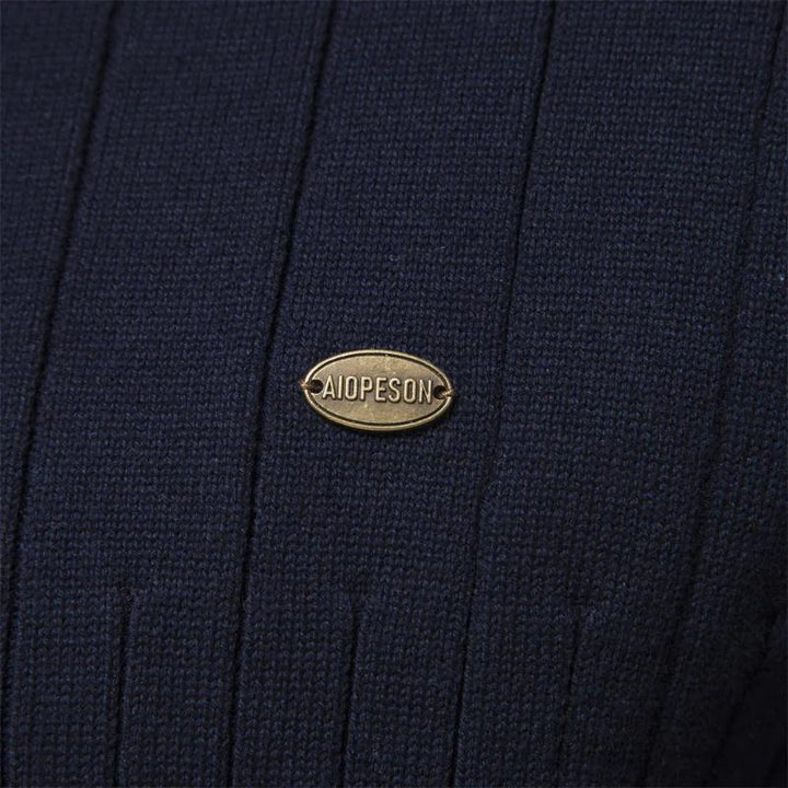 Jesse | Ribbed Quarter Zip Mens Knitted Jumper