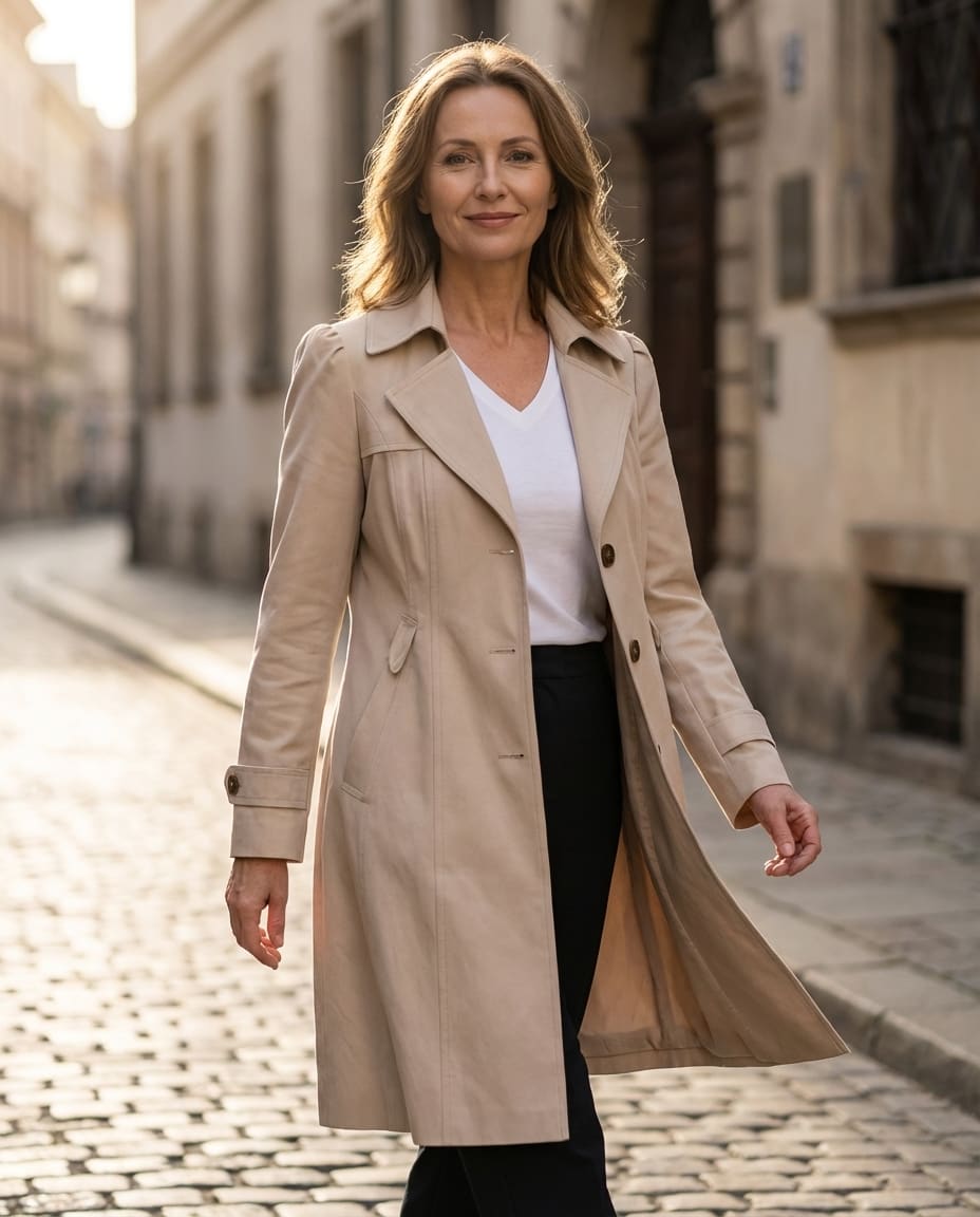 Jessica | Sophisticated Longline Trench Style Long Jacket