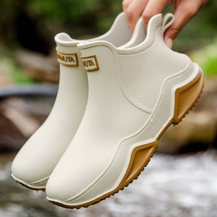 Jessica | Stylish Chunky Sole Rain Ankle Boots