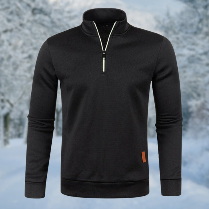 Joseph | Sophisticated Quarter Zip Mens Roll Neck Jumper