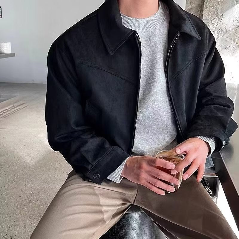 Kai | Retro Zip-Up Mens Suede Jacket