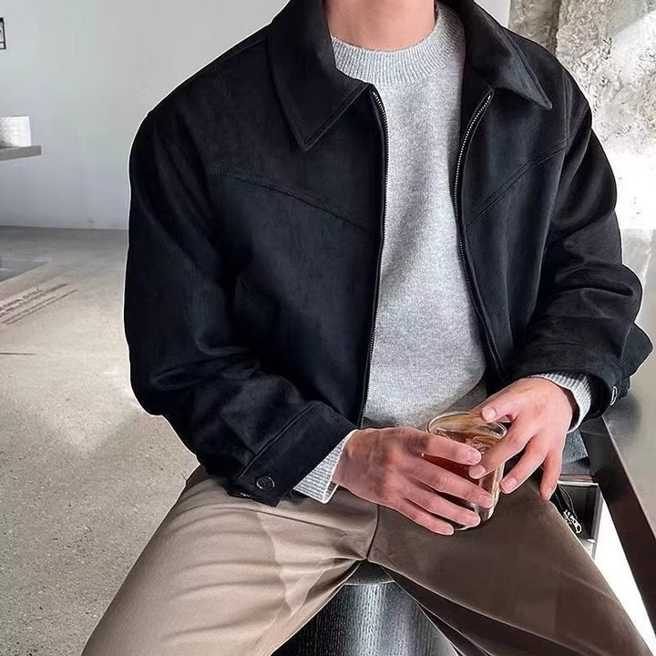 Kai | Retro Zip-Up Mens Suede Jacket