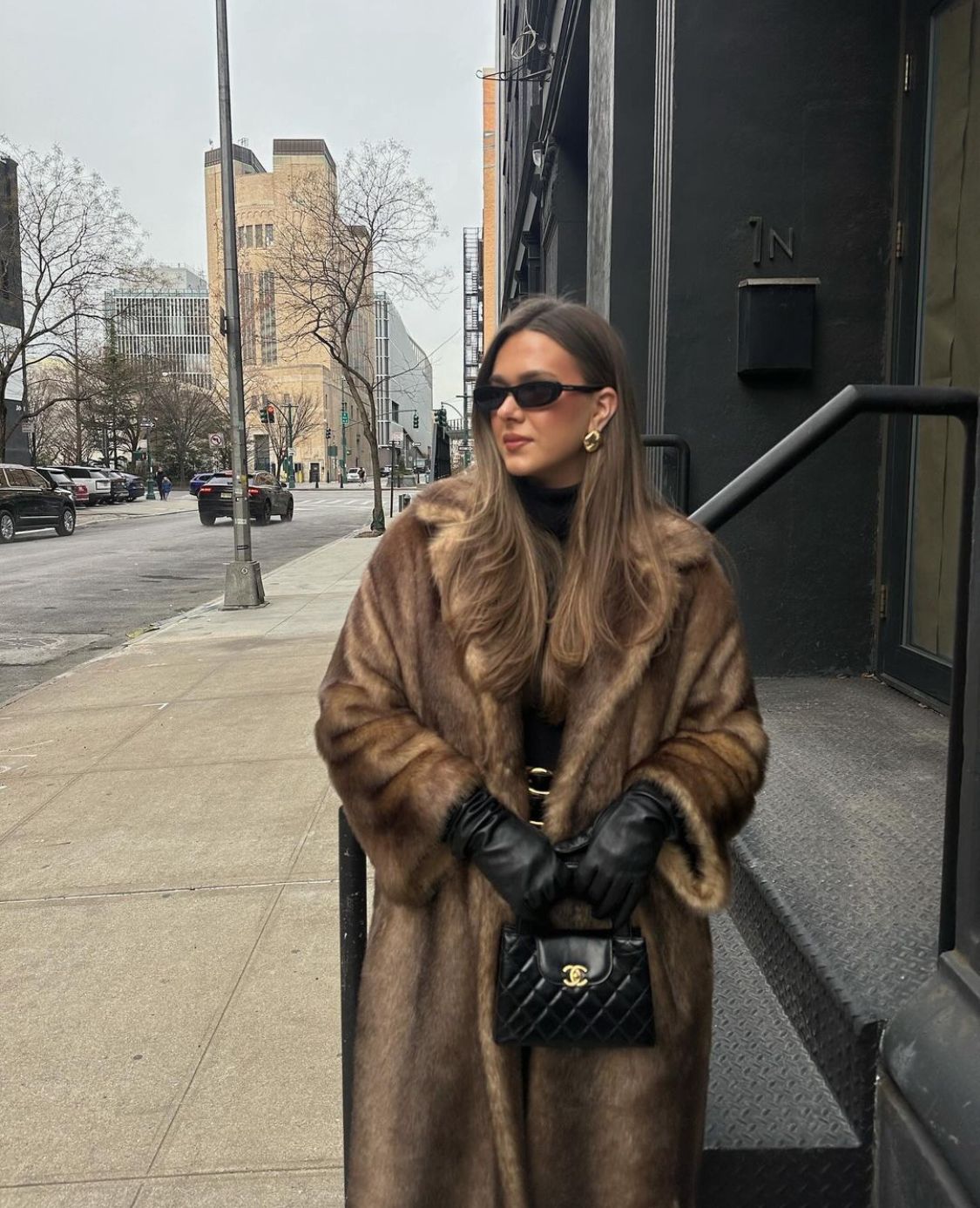Lara | Elegant Long Faux Fur Jacket Coat