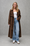 Lara | Graceful Belted Longline Trench Long Jacket
