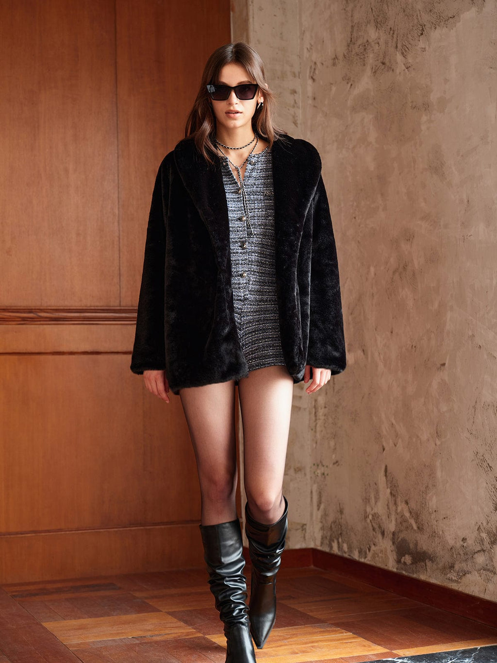 Layla | Relaxed Oversized Longline Fur Jacket