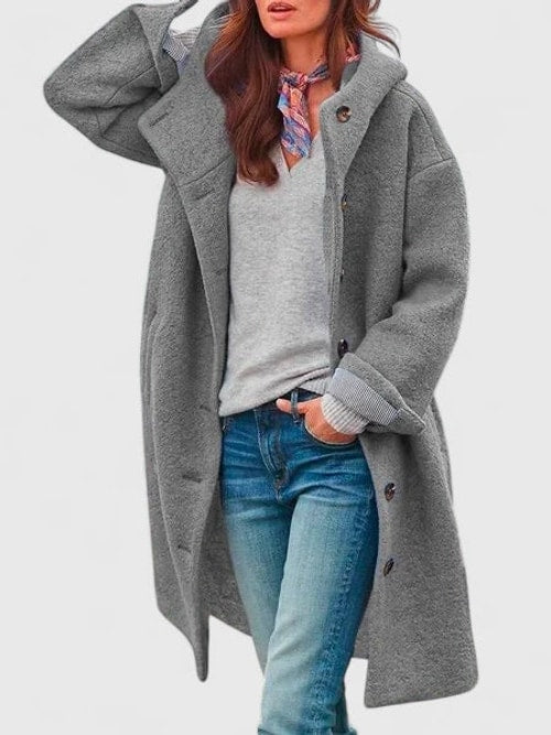 Layla | Stylish Hooded Longline Winter Coat