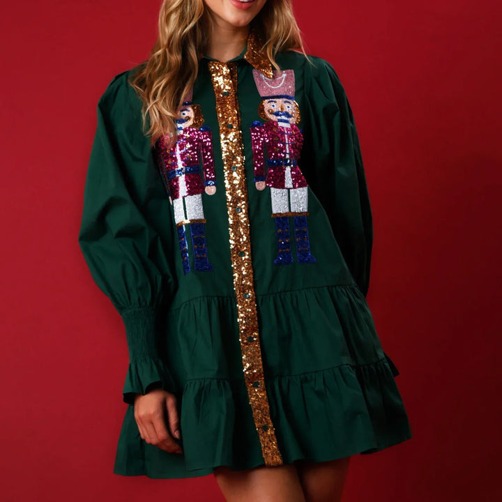 Layla | Stylish Sequin Nutcracker Christmas Dress