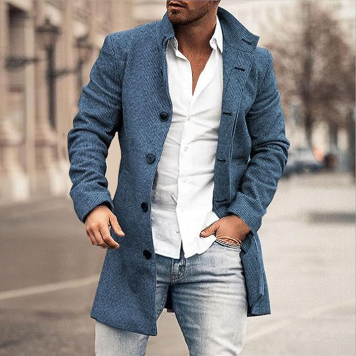 Liam | Elegant Single-Breasted Mens Winter Coat