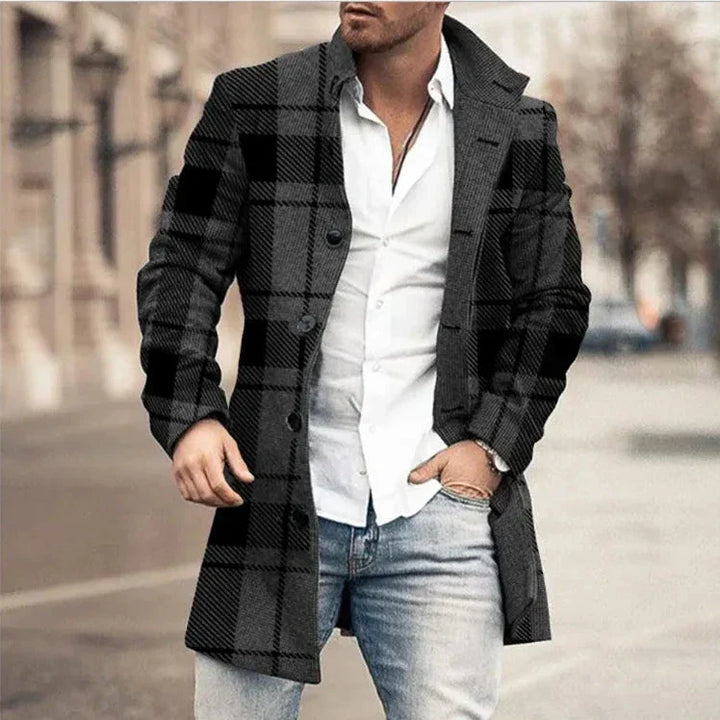 Liam | Elegant Single-Breasted Mens Winter Coat