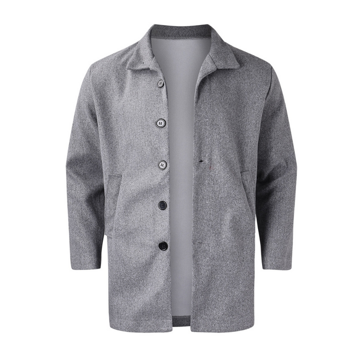 Liam | Elegant Single-Breasted Mens Winter Coat
