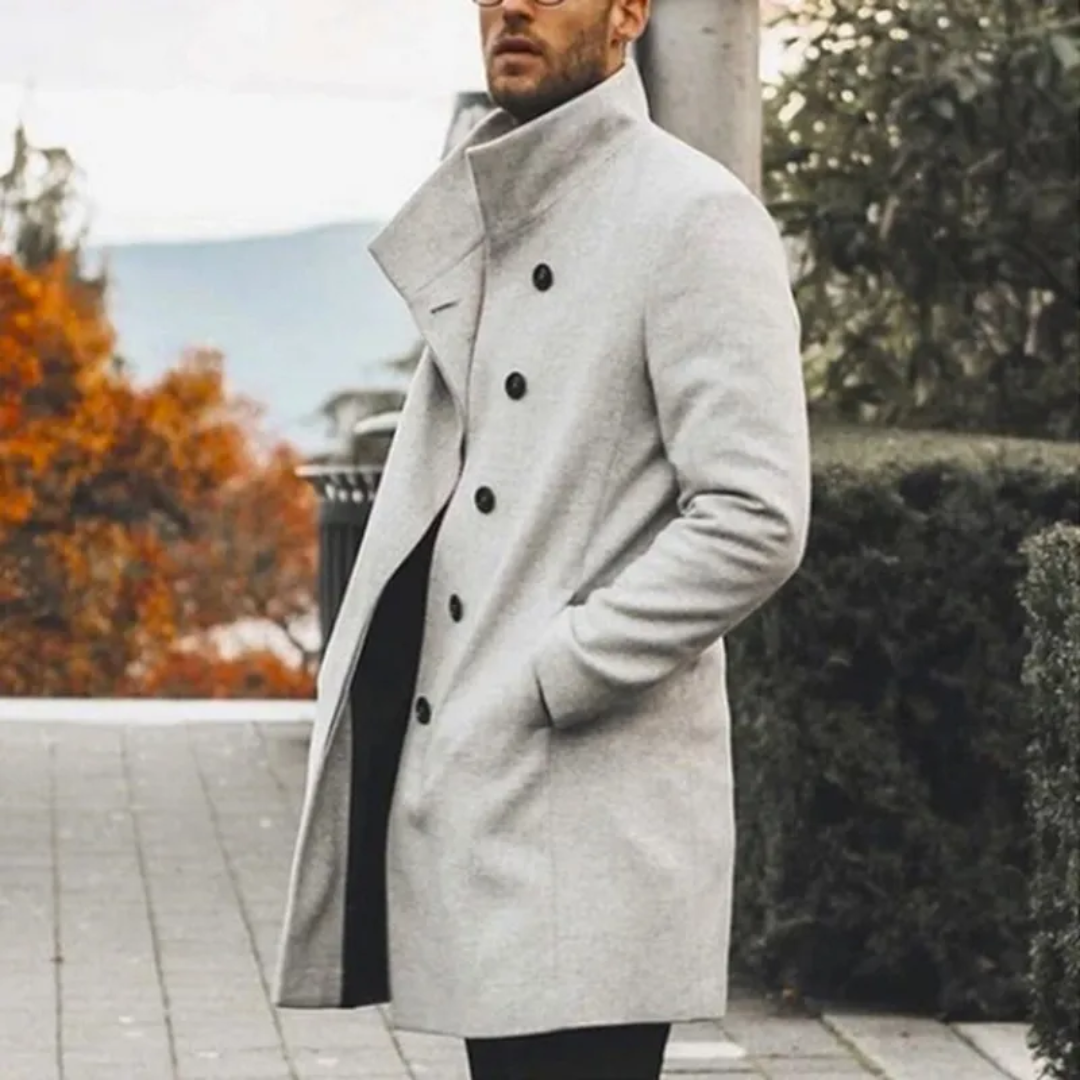 Liam | Elegant Single-Breasted Mens Winter Coat
