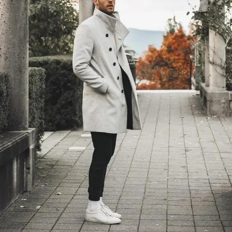 Liam | Elegant Single-Breasted Mens Winter Coat