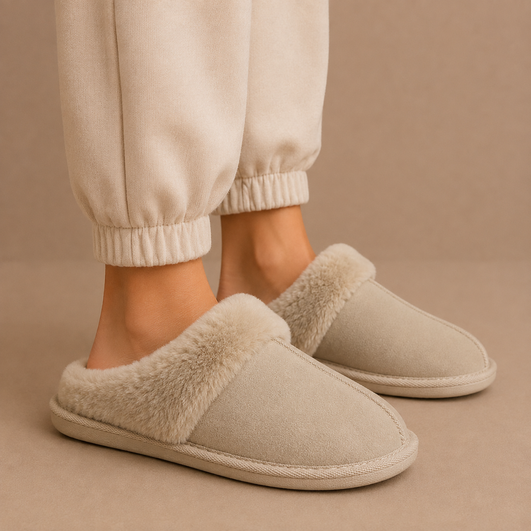 Lily | Elegant Fur Lined Mule Womens Slippers