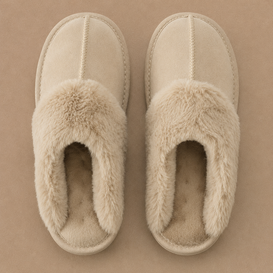 Lily | Elegant Fur Lined Mule Womens Slippers