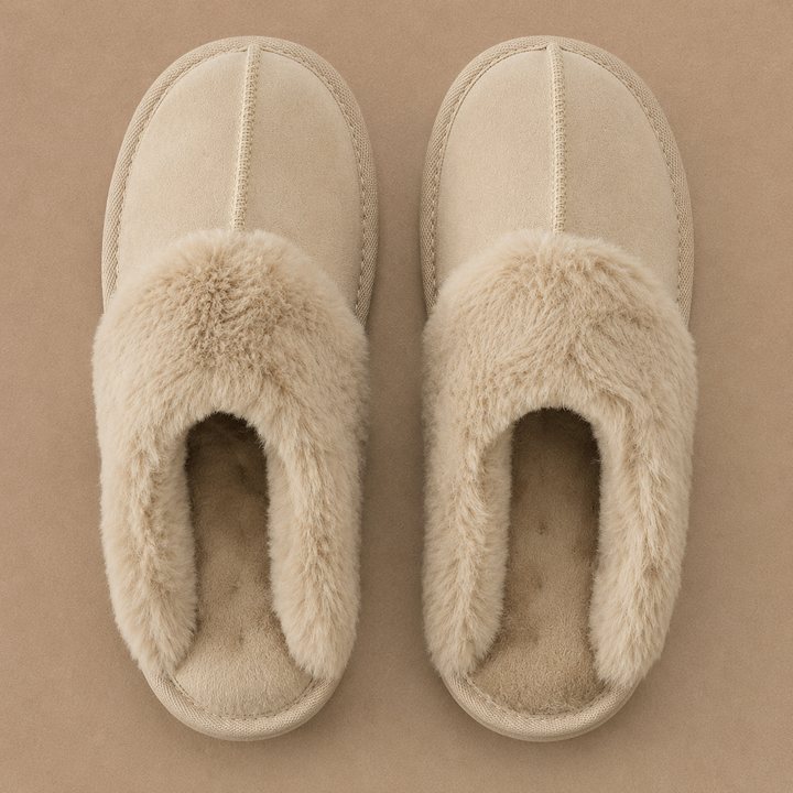 Lily | Elegant Fur Lined Mule Womens Slippers