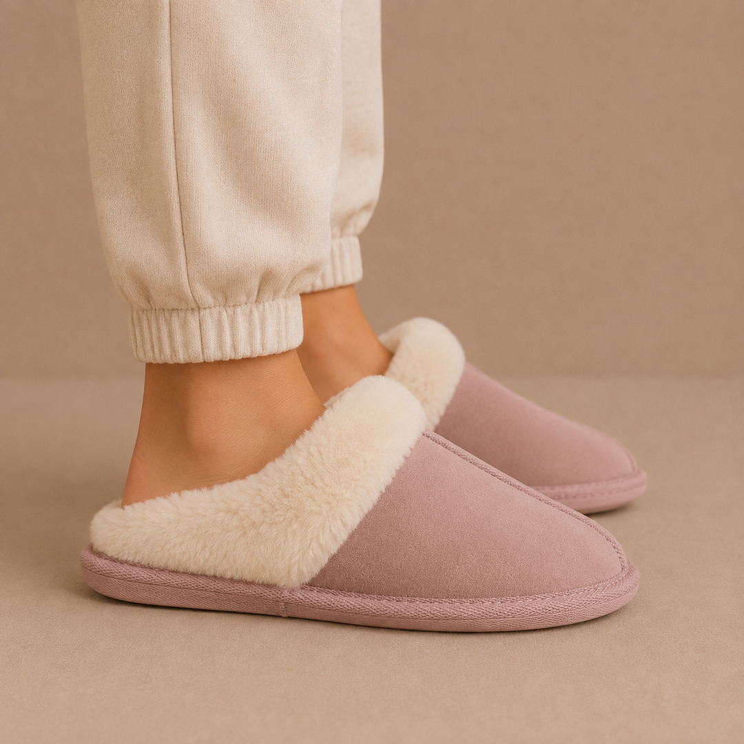 Lily | Elegant Fur Lined Mule Womens Slippers