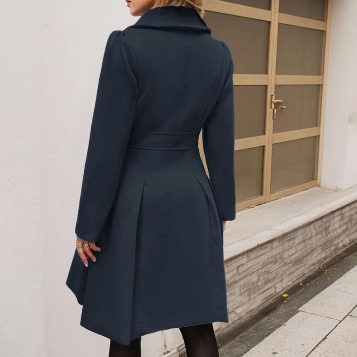 Lily | Refined Double-Breasted Flared Longline Womens Coat