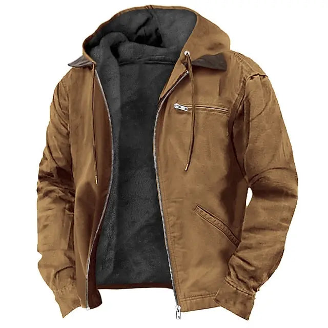 Logan | Graceful Hooded Fleece-Lined Bomber Jacket with Zip Pockets