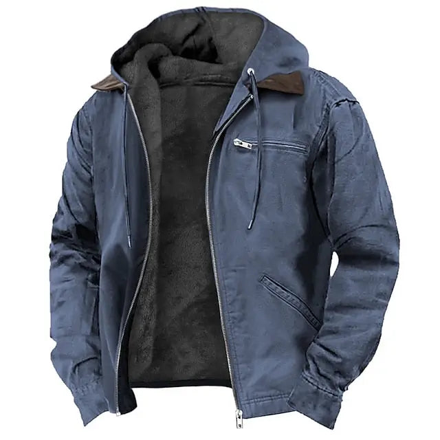 Logan | Graceful Hooded Fleece-Lined Bomber Jacket with Zip Pockets