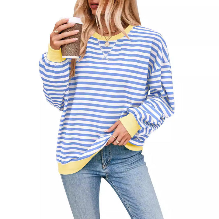 Lola | Striped Loose Fit Crew Neck Sweatshirt