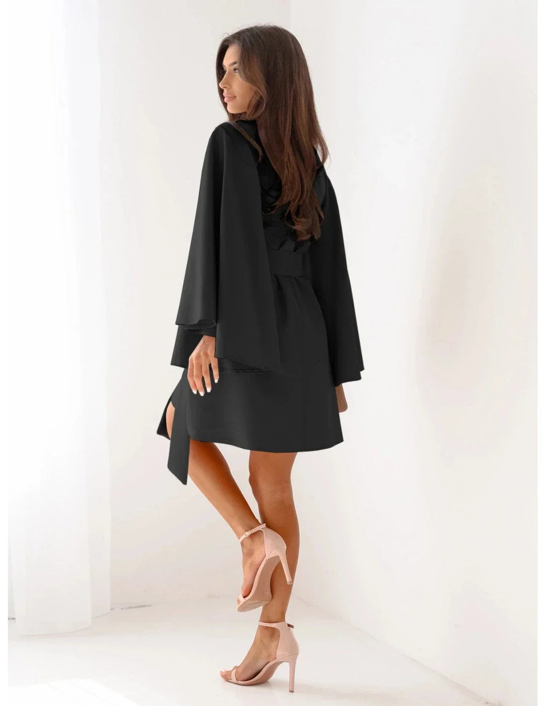 Lottie | Elegant Belted Wide-Sleeve Party Dresses for Women