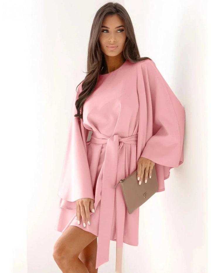 Lottie | Elegant Belted Wide-Sleeve Party Dresses for Women