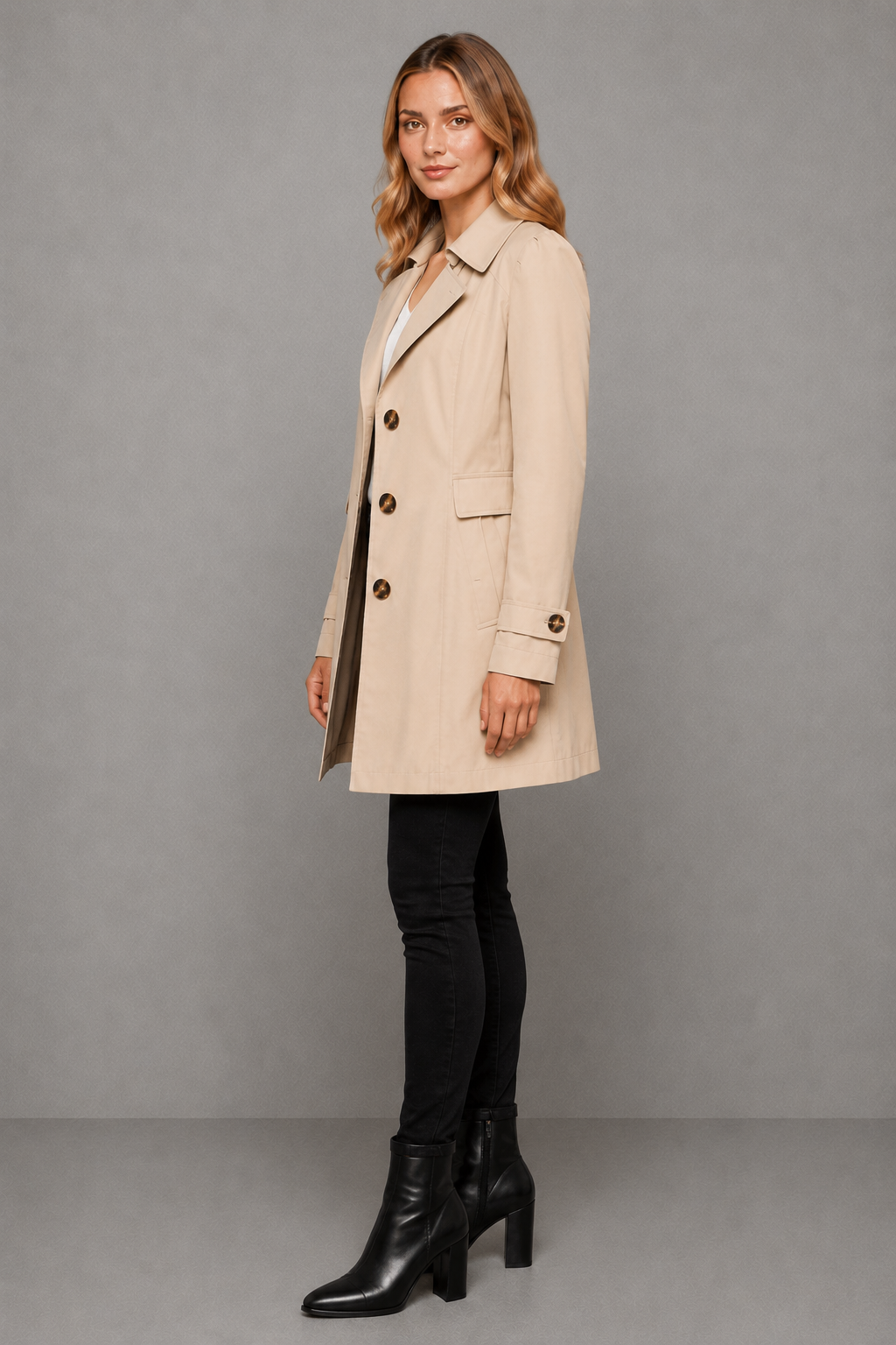Lottie | Sophisticated Tailored Longline Trench Long Jacket