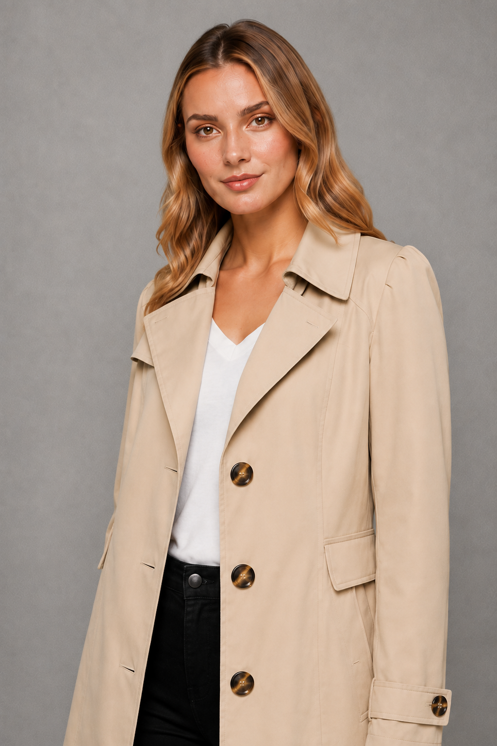 Lottie | Sophisticated Tailored Longline Trench Long Jacket