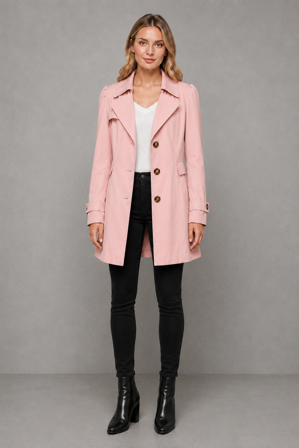 Lottie | Sophisticated Tailored Longline Trench Long Jacket