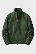 Louis | Polished Suede-Look Zip Bomber Jacket