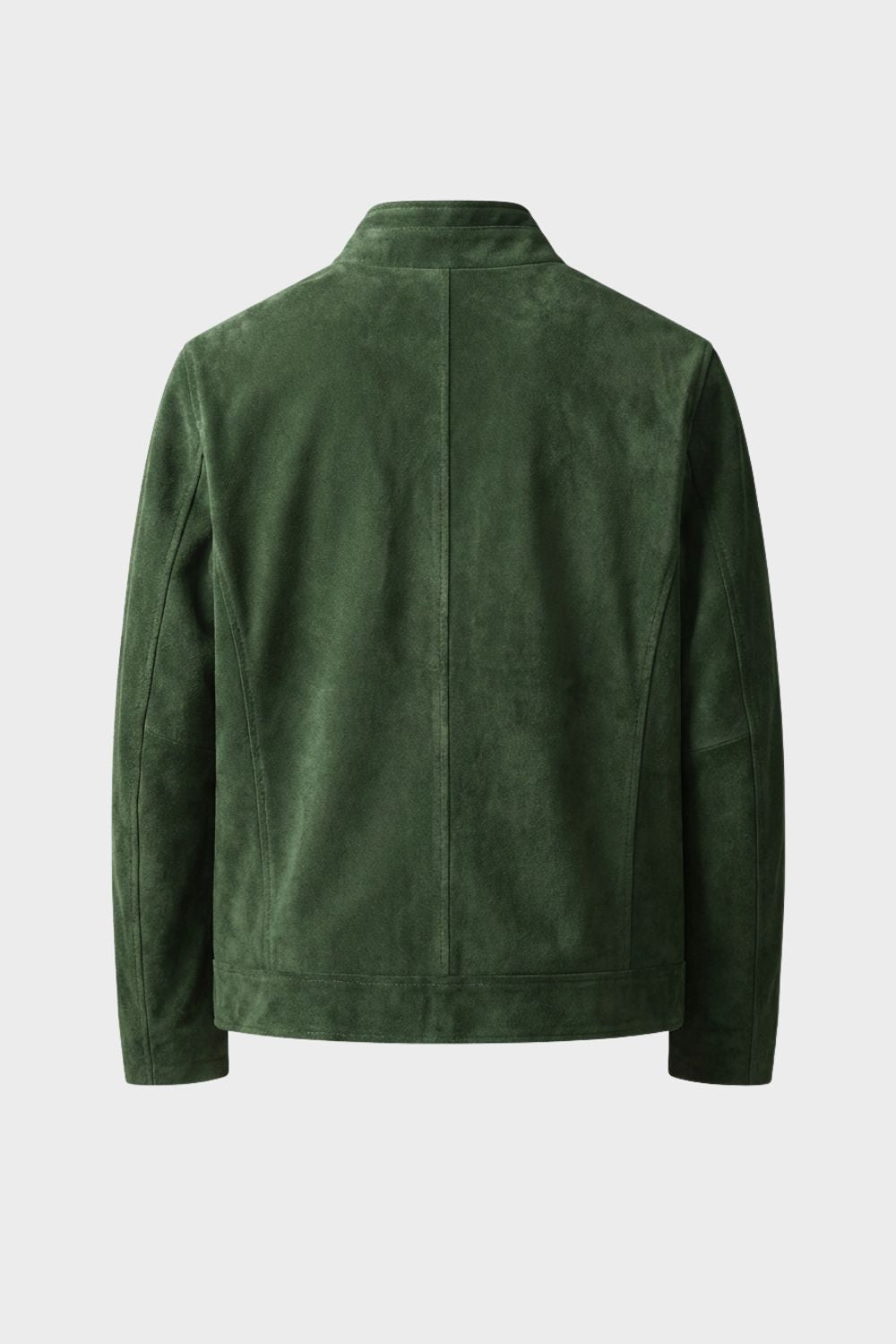 Louis | Polished Suede-Look Zip Bomber Jacket
