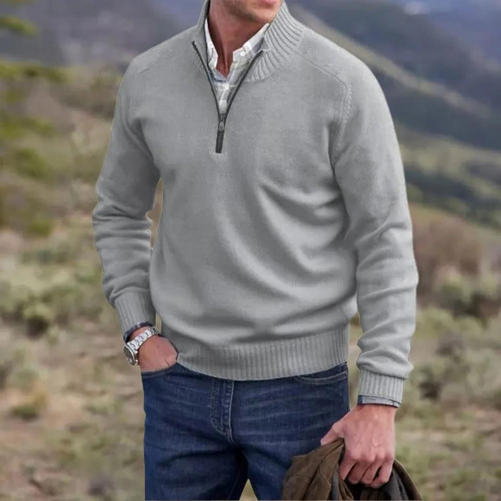 Louis | Refined Quarter Zip Mens Knitted Jumper