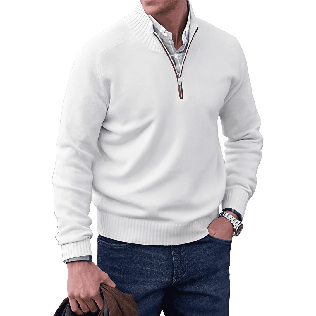 Louis | Refined Quarter Zip Mens Knitted Jumper