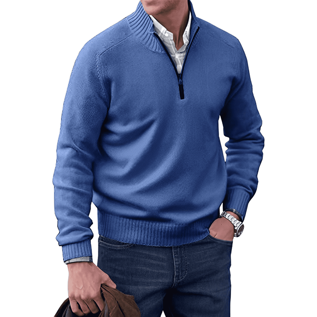 Louis | Refined Quarter Zip Mens Knitted Jumper
