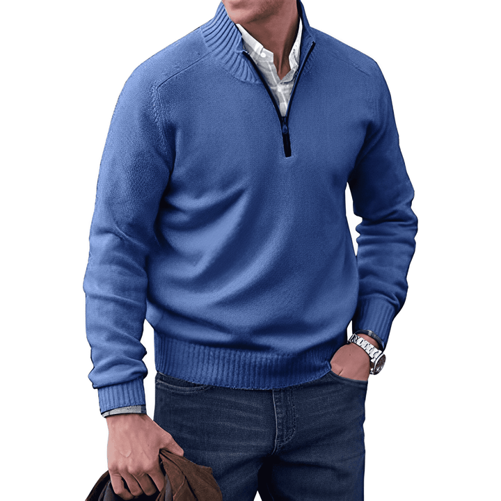 Louis | Refined Quarter Zip Mens Knitted Jumper