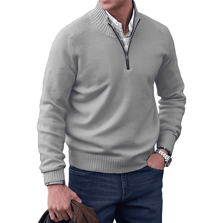 Louis | Refined Quarter Zip Mens Knitted Jumper