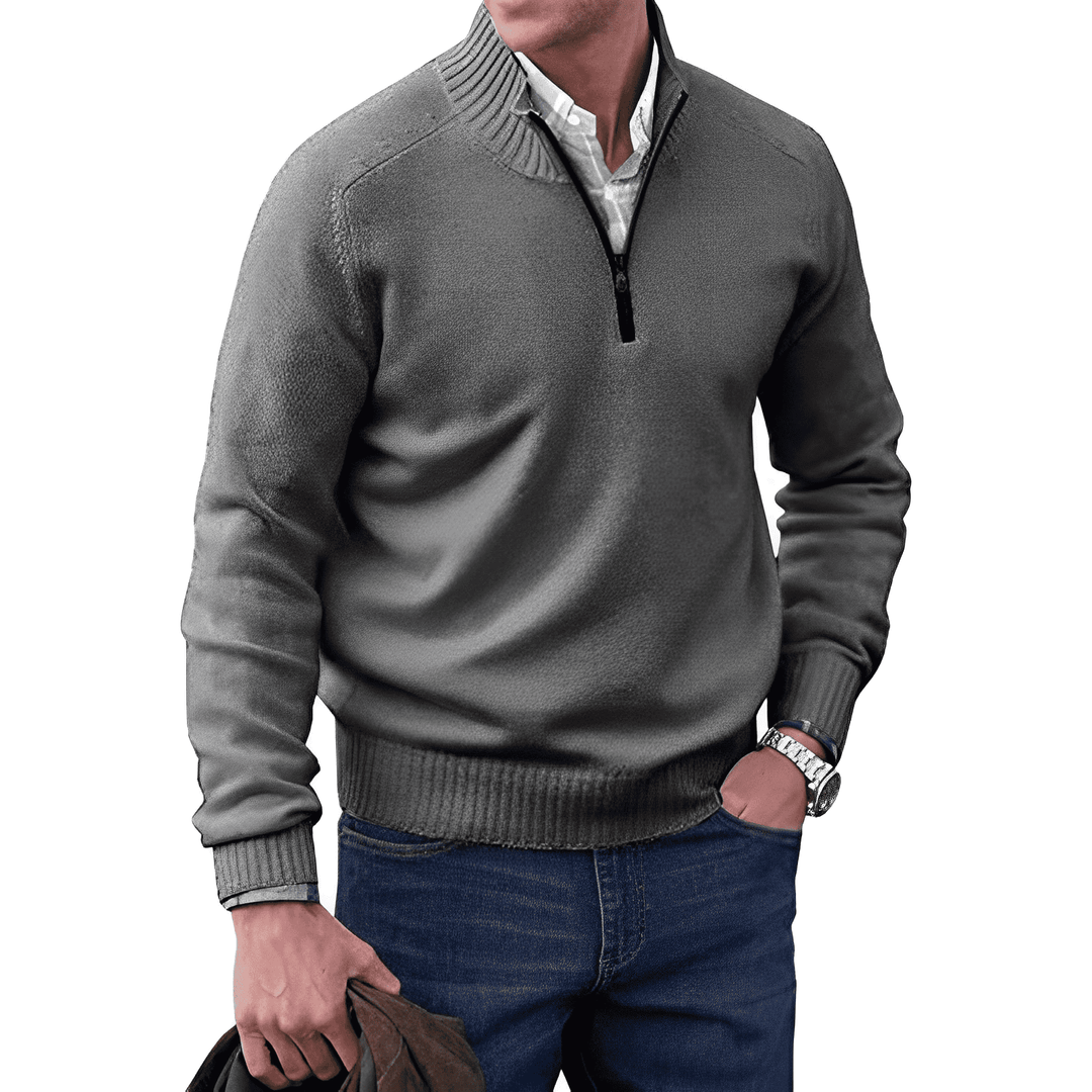 Louis | Refined Quarter Zip Mens Knitted Jumper