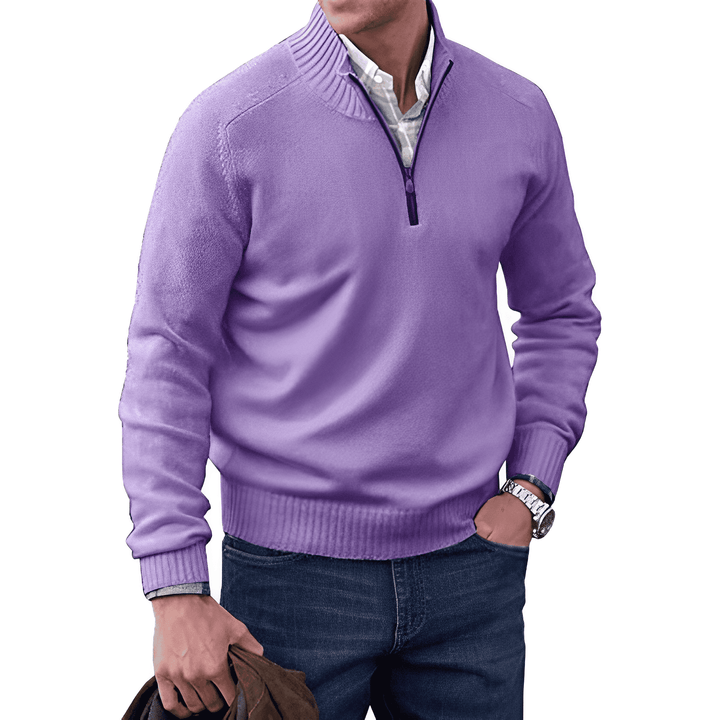 Louis | Refined Quarter Zip Mens Knitted Jumper