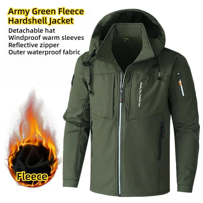 Lucas | Cosy Hooded Full Zip Mens Fleece Jacket