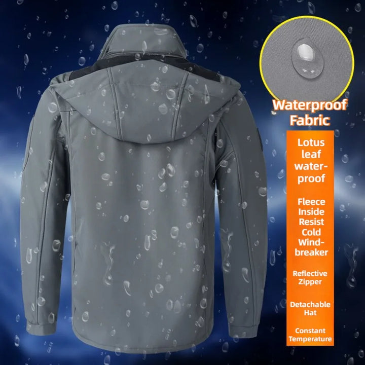Lucas | Cosy Hooded Full Zip Mens Fleece Jacket