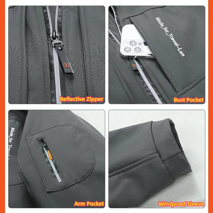 Lucas | Cosy Hooded Full Zip Mens Fleece Jacket