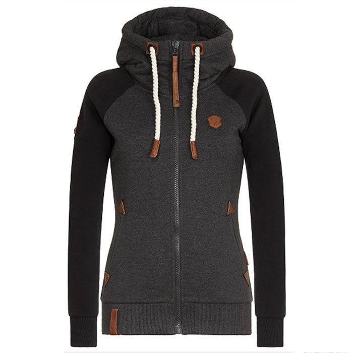 Luna | Relaxed Colour-Block Zip-Up Hoodie