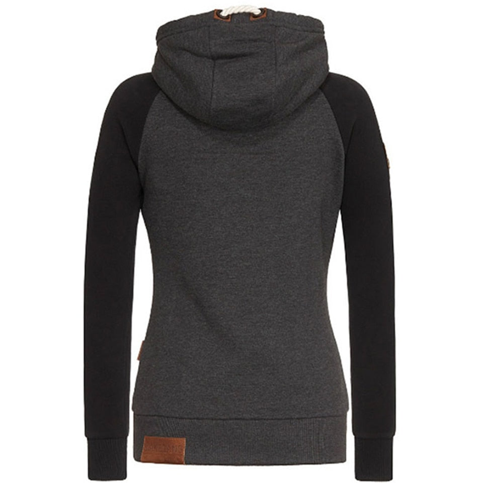Luna | Relaxed Colour-Block Zip-Up Hoodie