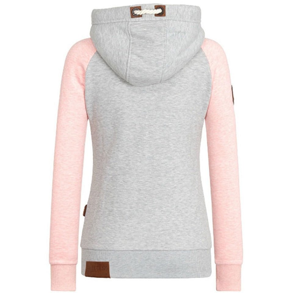 Luna | Relaxed Colour-Block Zip-Up Hoodie