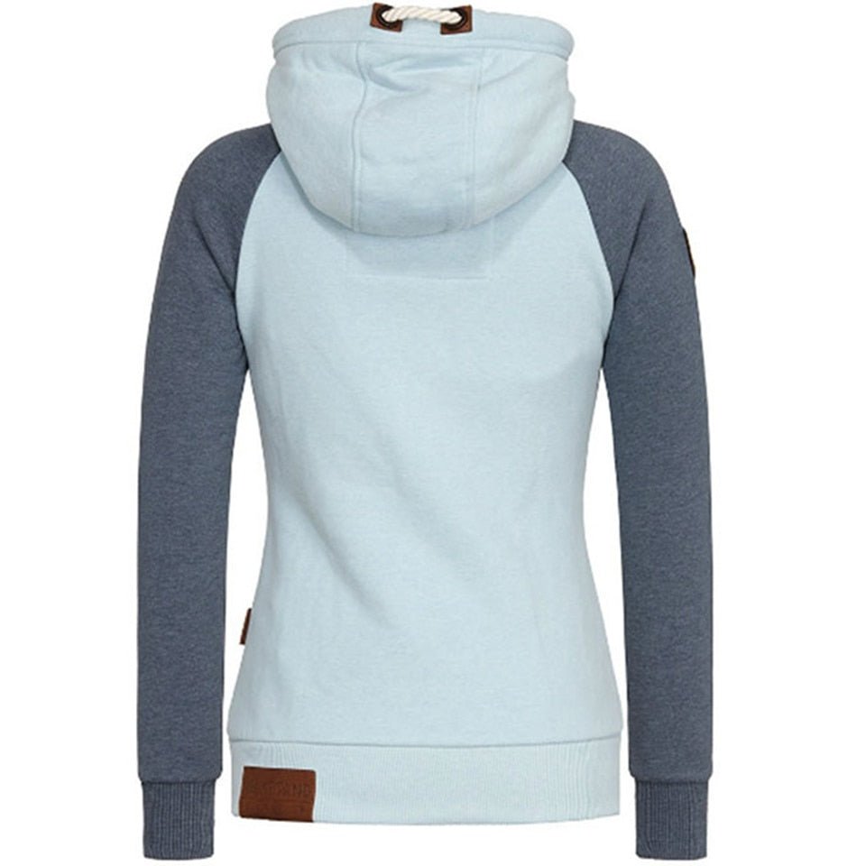 Luna | Relaxed Colour-Block Zip-Up Hoodie