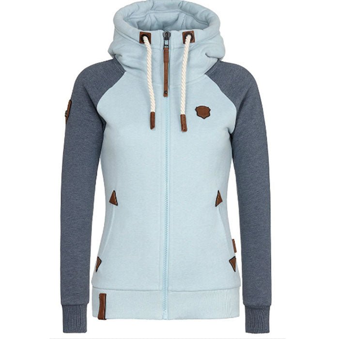 Luna | Relaxed Colour-Block Zip-Up Hoodie