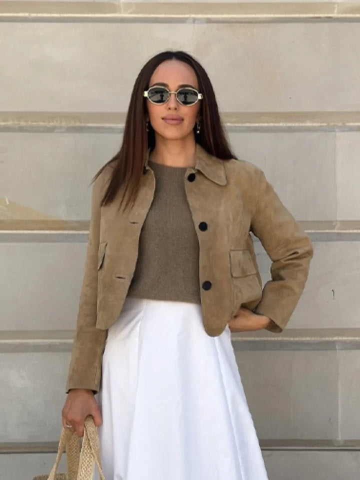 Lyla | Polished Cropped Button Front Winter Coat