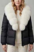 Lyra | Graceful Fur Collar Puffer Fur Jacket