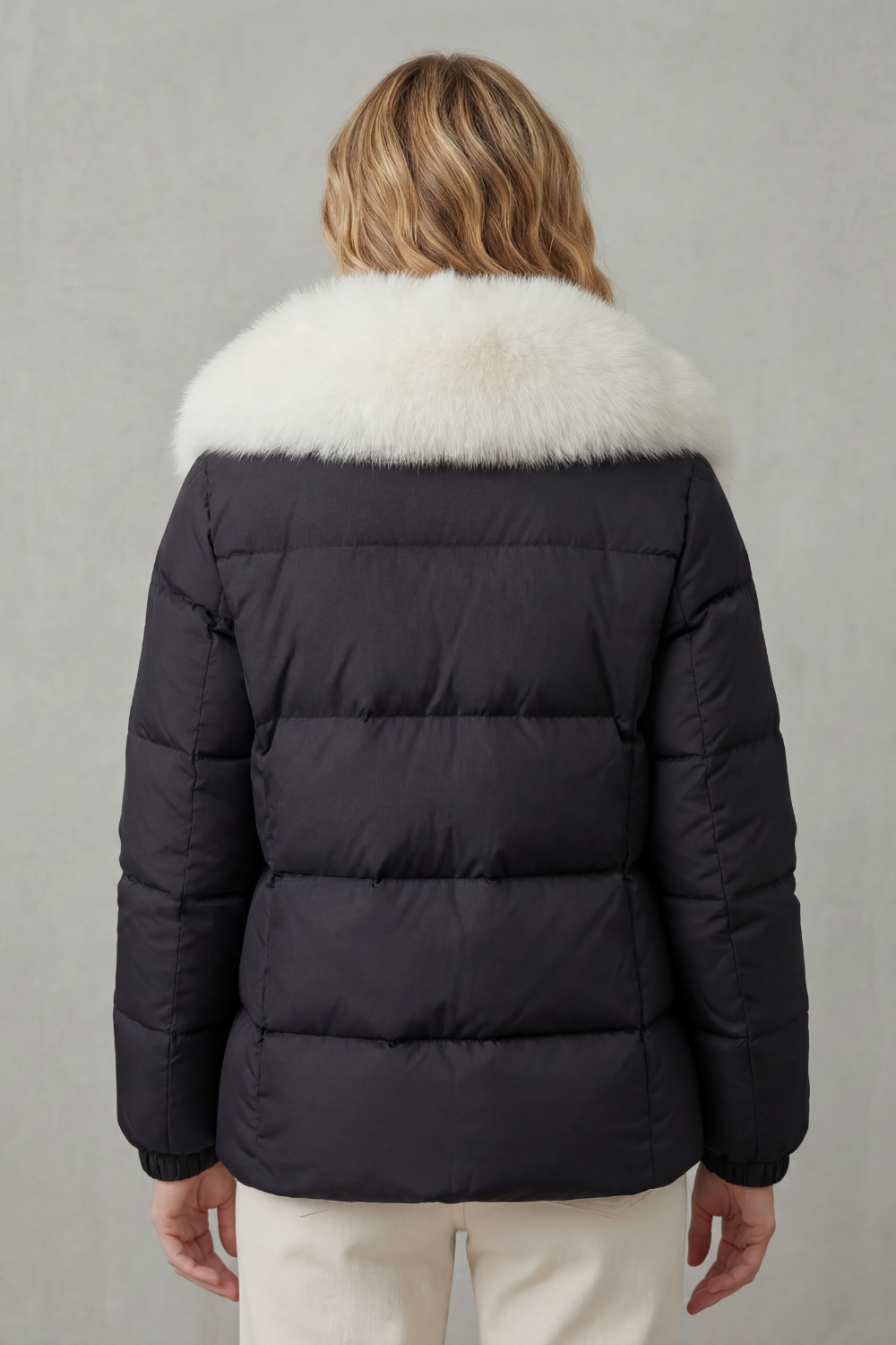 Lyra | Graceful Fur Collar Puffer Fur Jacket